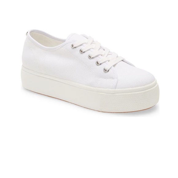 white steve madden platform sneakers